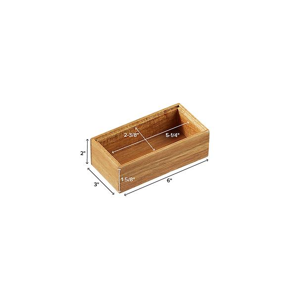 Stackable Acacia Drawer Organizers | The Container Store