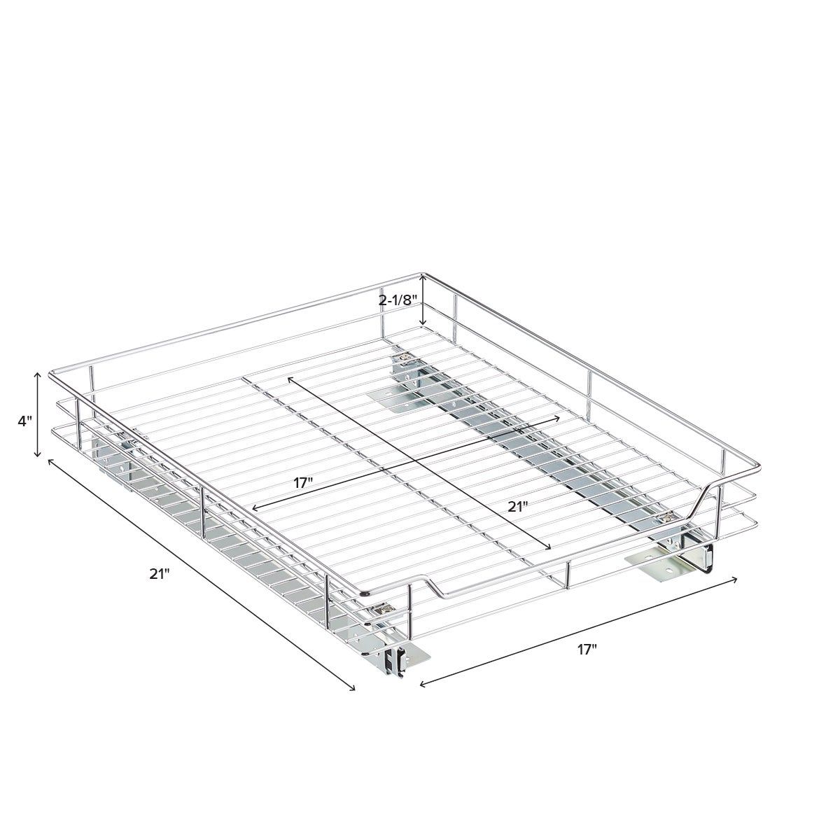 Chrome RollOut Drawers The Container Store
