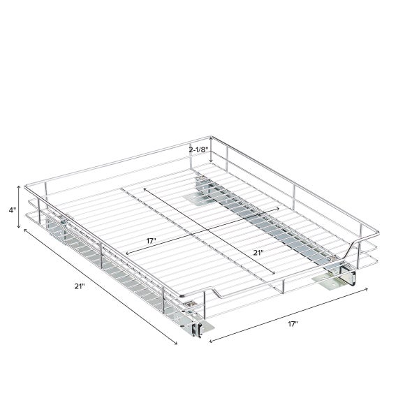 Chrome RollOut Drawers The Container Store