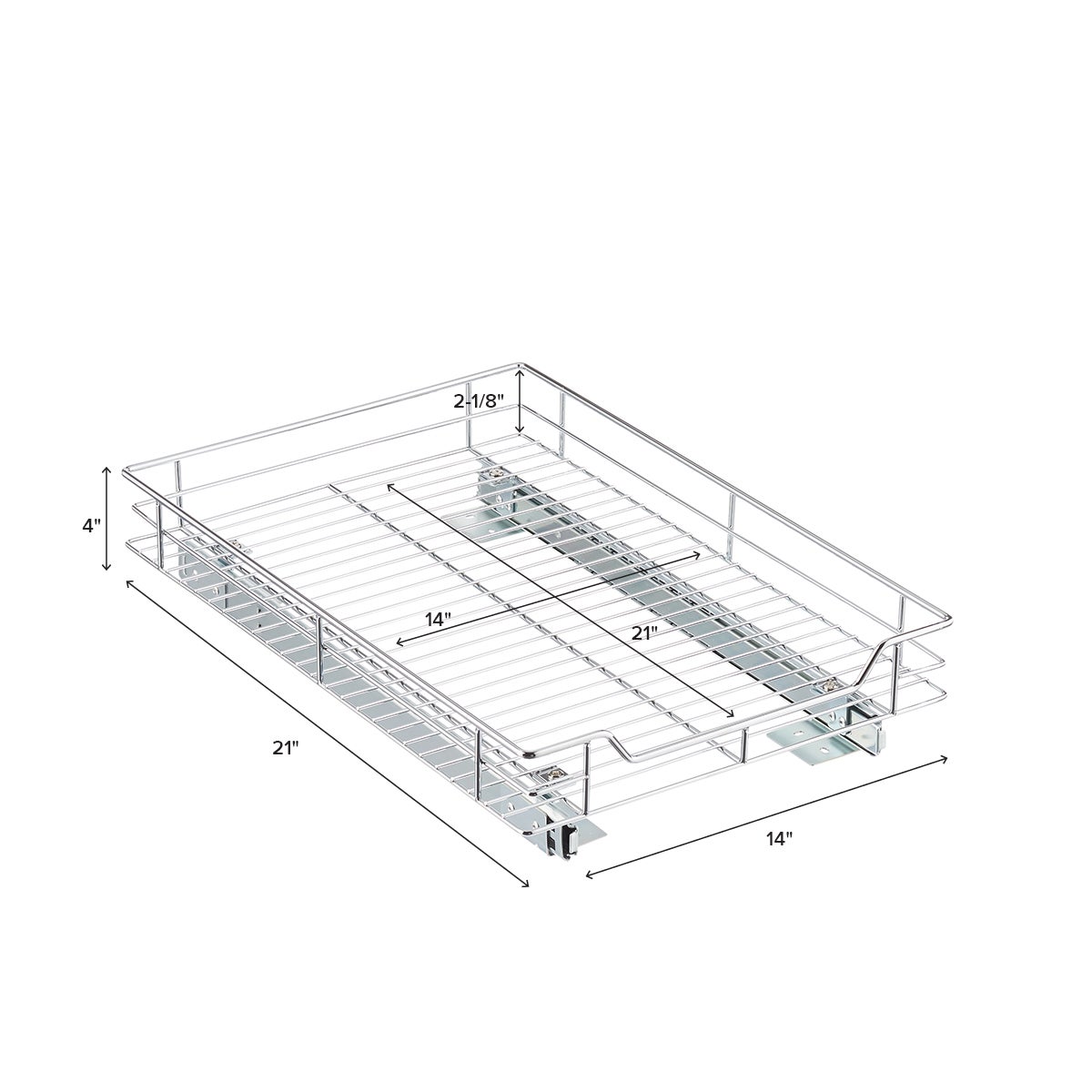 Chrome RollOut Drawers The Container Store