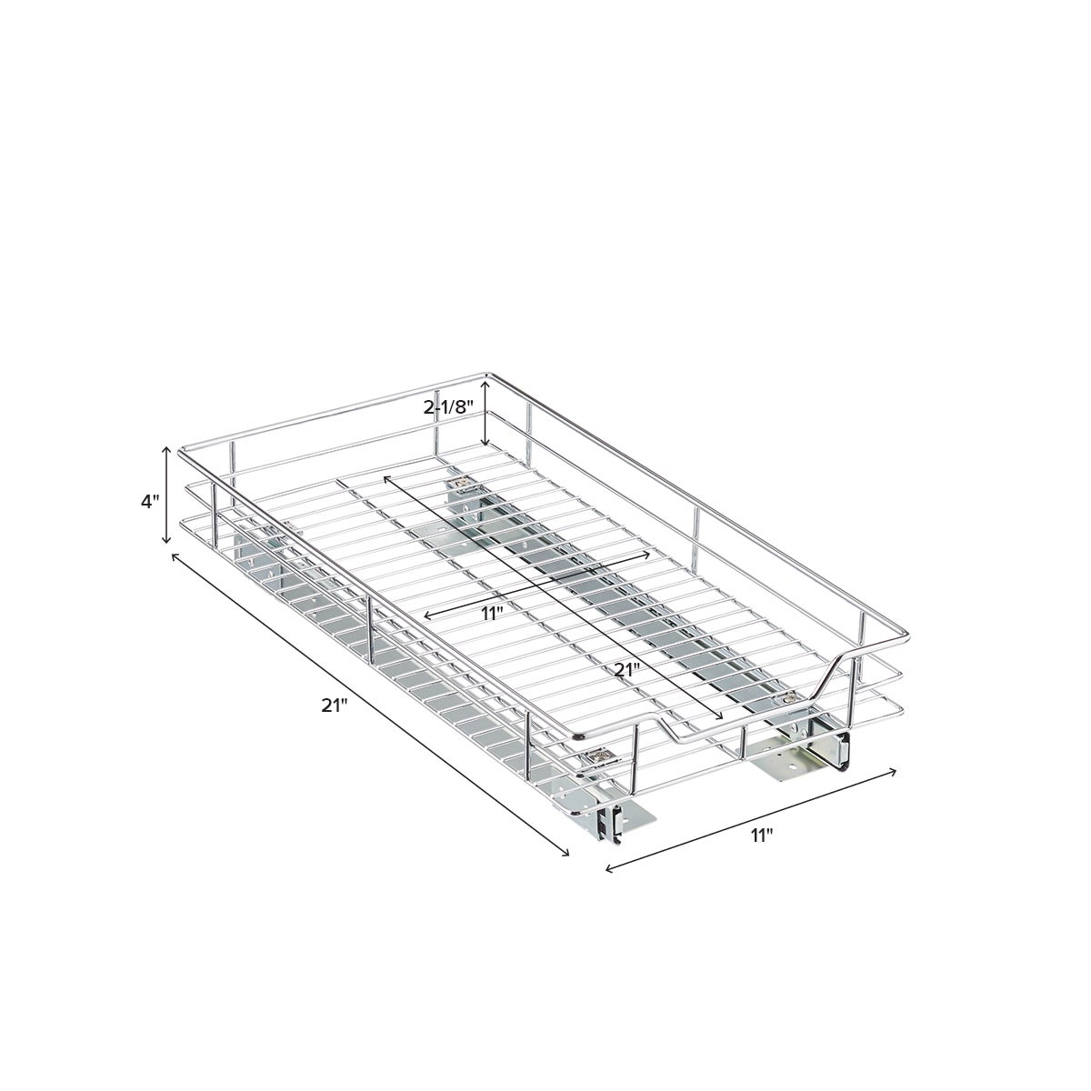 Chrome RollOut Drawers The Container Store