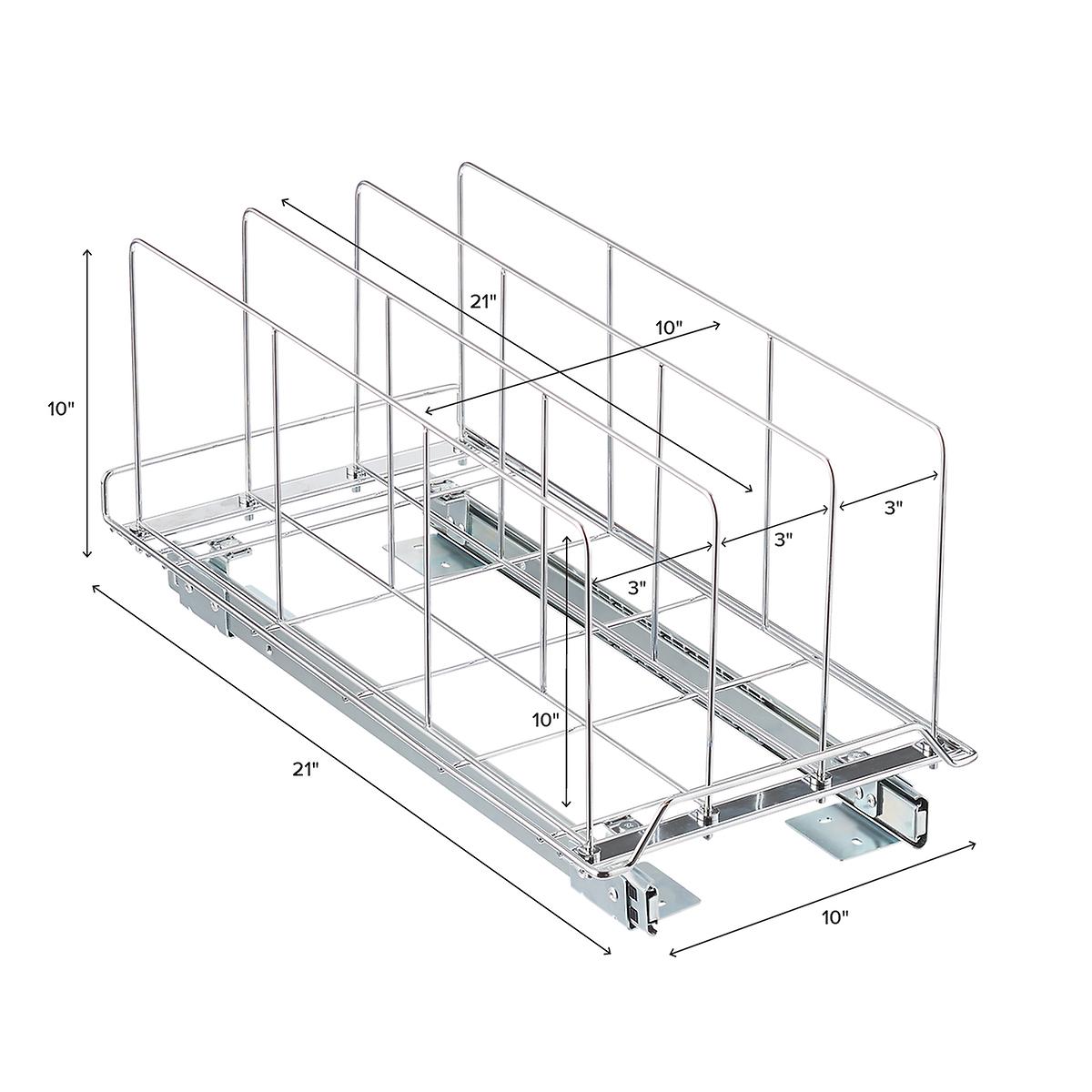 Chrome Roll-Out Bakeware Organizer | The Container Store