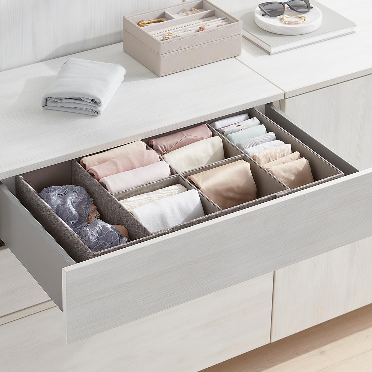 Grey Cambridge Drawer Organizers The Container Store