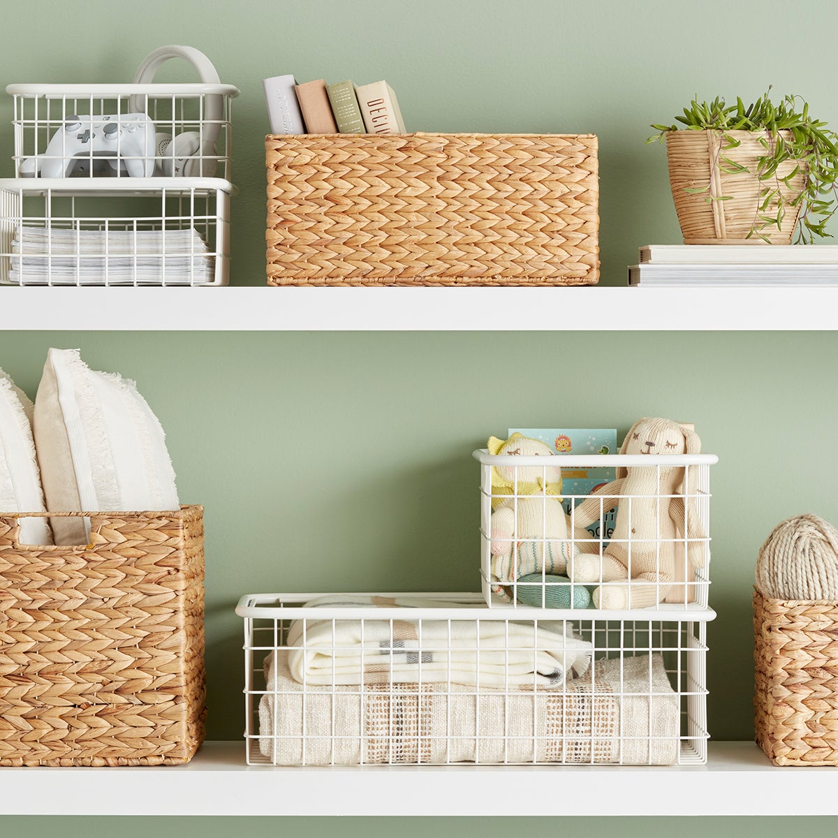 Water Hyacinth Storage Bins with Handles
