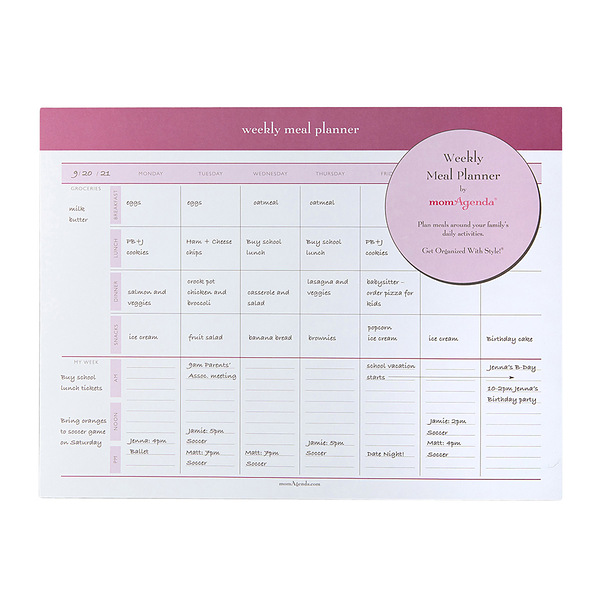 momAgenda Weekly Meal Planner Pad | The Container Store