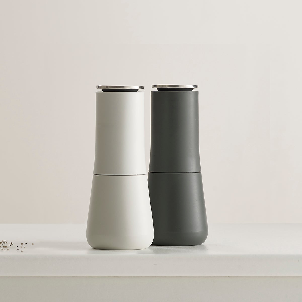 Joseph Joseph Milltop Salt & Pepper Mills Set of 2 The Container Store