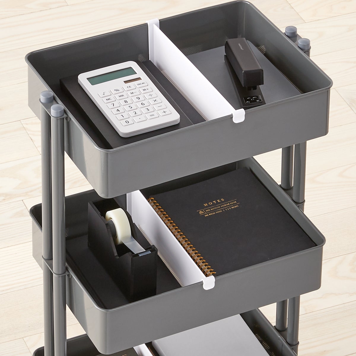 3Tier Cart Tray Divider The Container Store