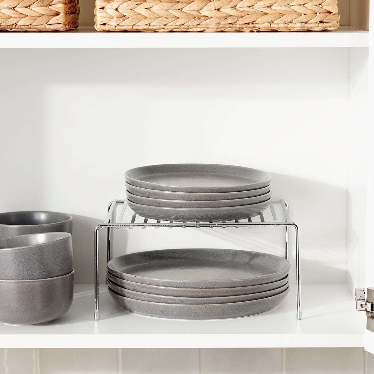 Chrome Dinner Plate Shelf The Container Store