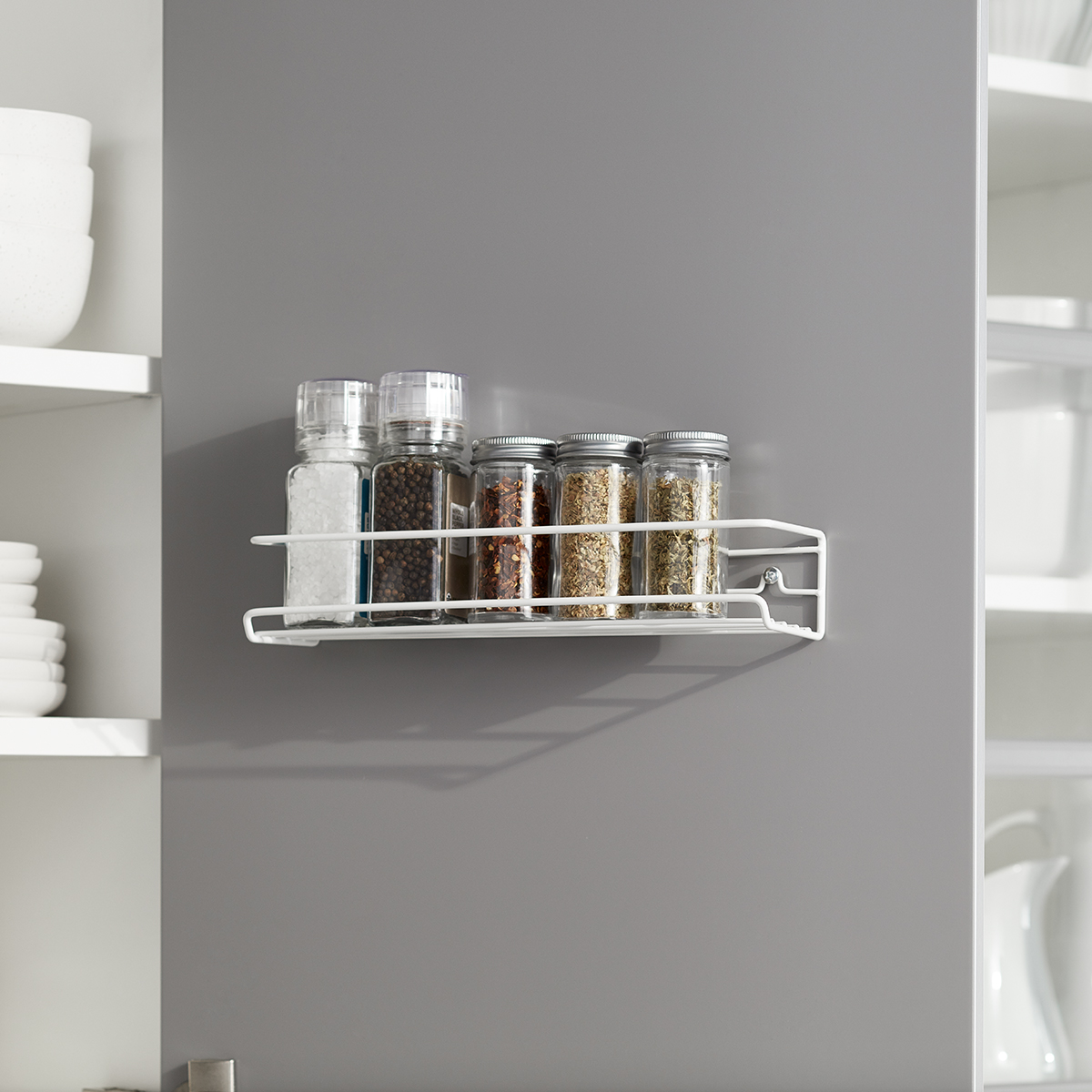 Single shelf spice discount rack