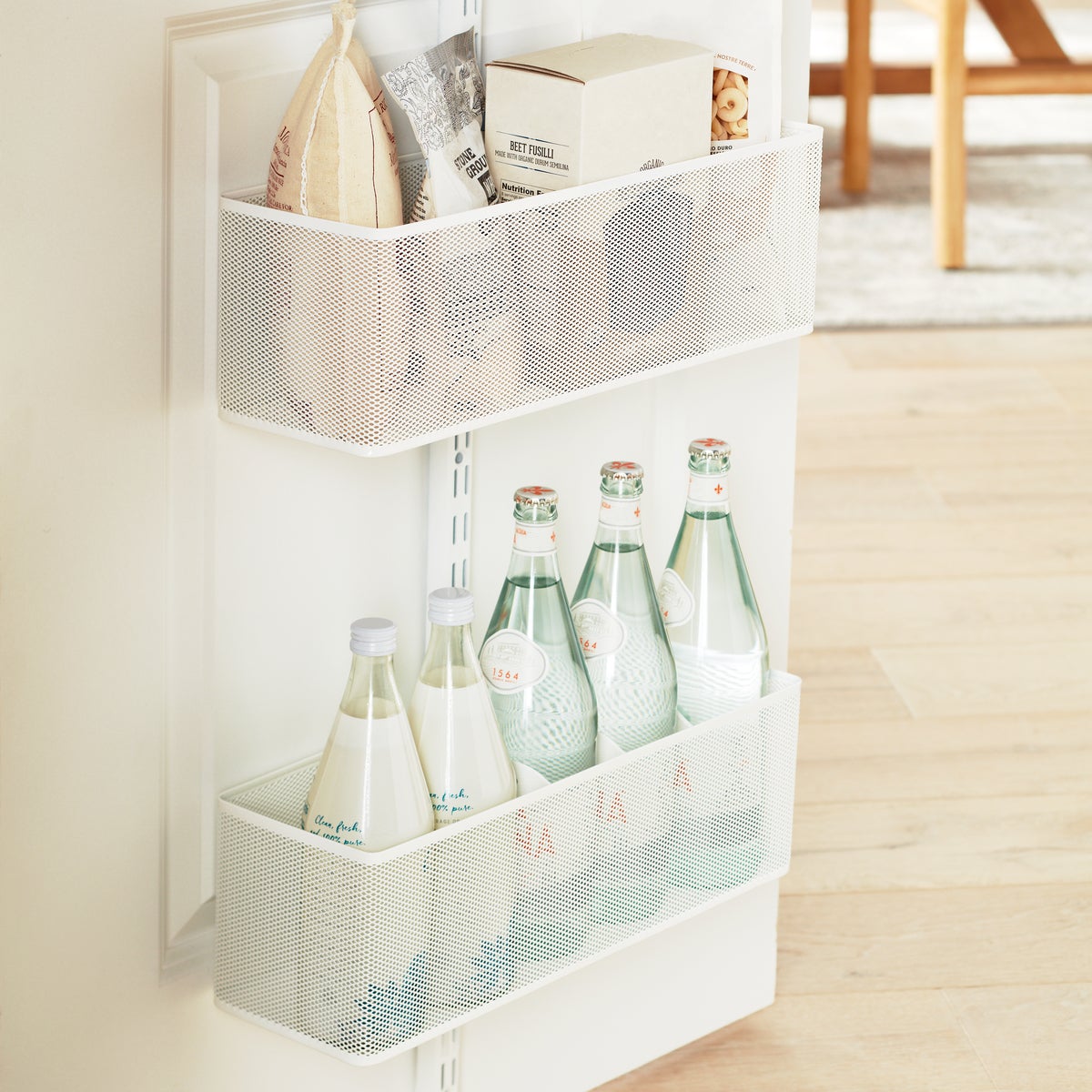 Elfa Mesh White 80" Over the Door Rack The Container Store