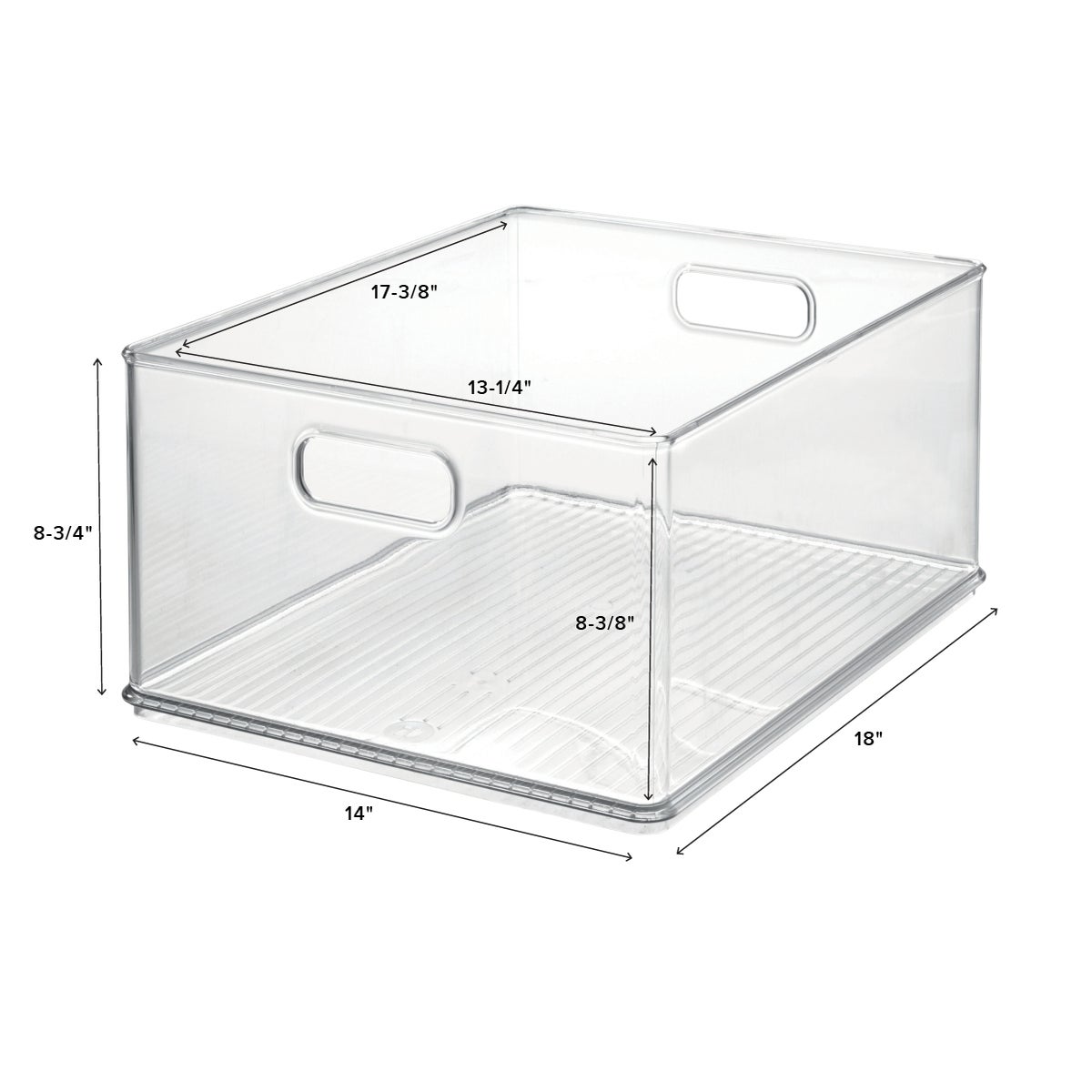 iDesign Clear Stackable Closet Bins The Container Store