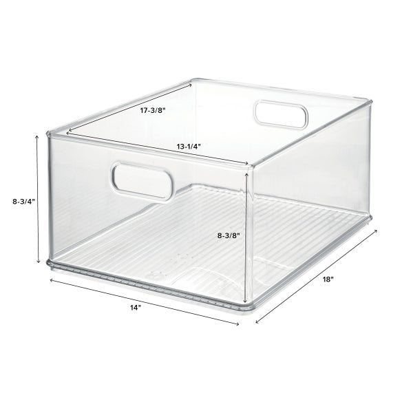 iDesign Clear Stackable Closet Bins The Container Store