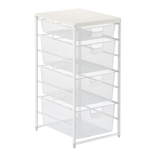 Elfa White Mesh Closet Drawers The Container Store