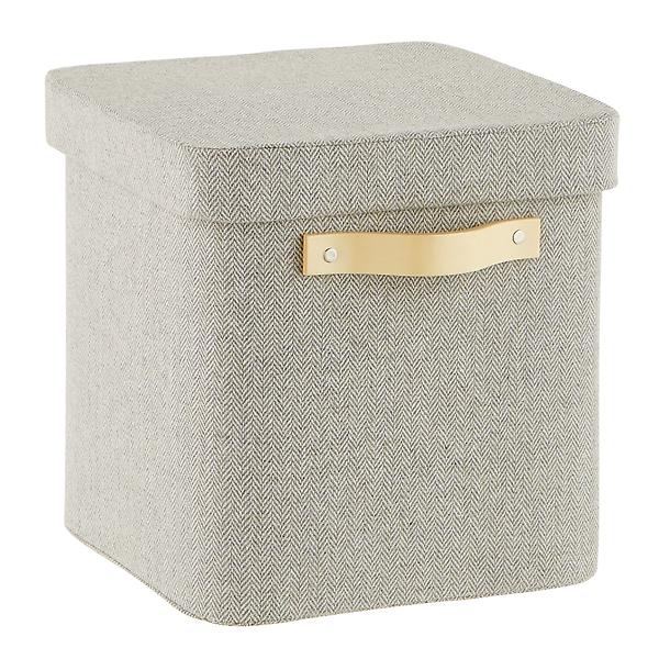 Natural Herringbone Storage Cubes
