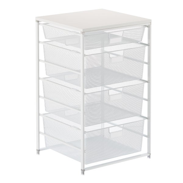 Elfa White Mesh Closet Drawers The Container Store