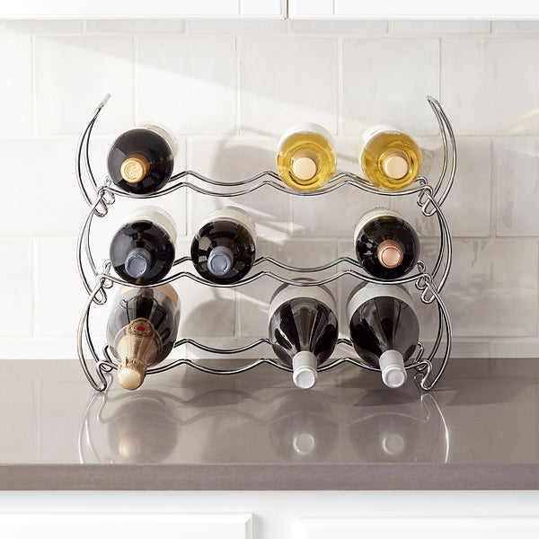 Chrome best sale wine rack