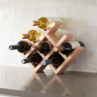 Vino 8-Bottle Oak Wine Rack
