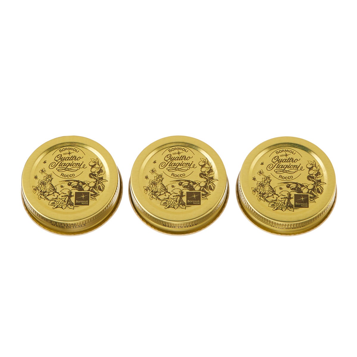 Bormioli Rocco Small Quattro Stagioni Lids Pkg/3