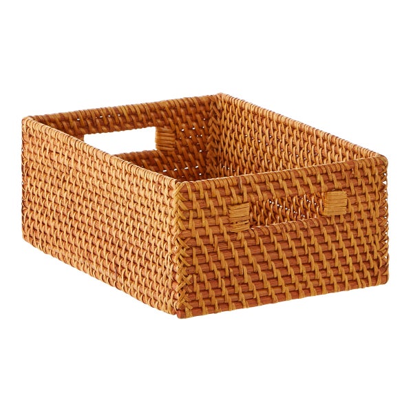 Rattan Storage Bins with Handles The Container Store