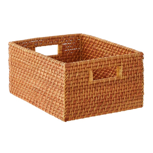 Rattan Storage Bins with Handles The Container Store