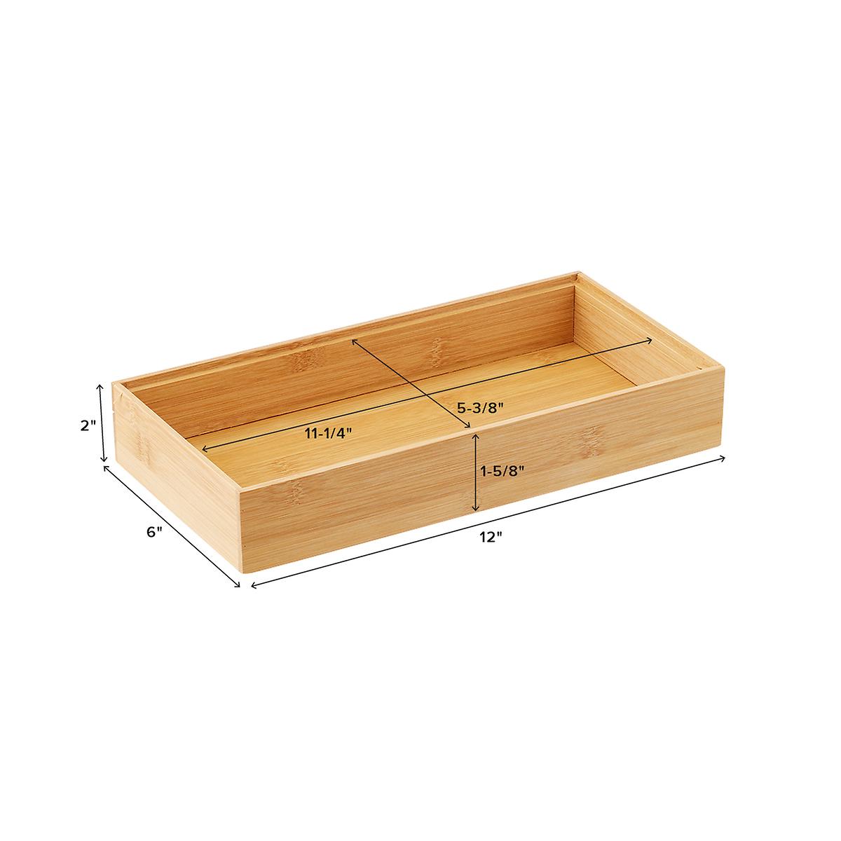 Stackable Bamboo Drawer Organizers | The Container Store