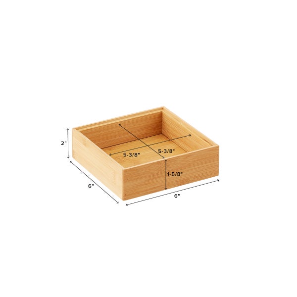 Stackable Bamboo Drawer Organizers The Container Store