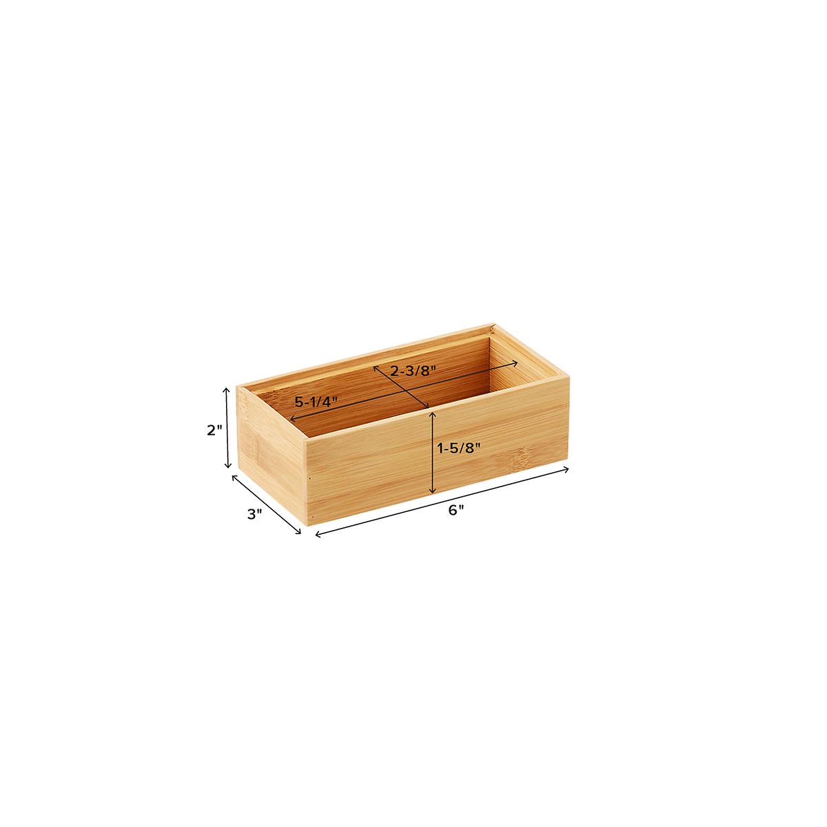 Stackable Bamboo Drawer Organizers | The Container Store