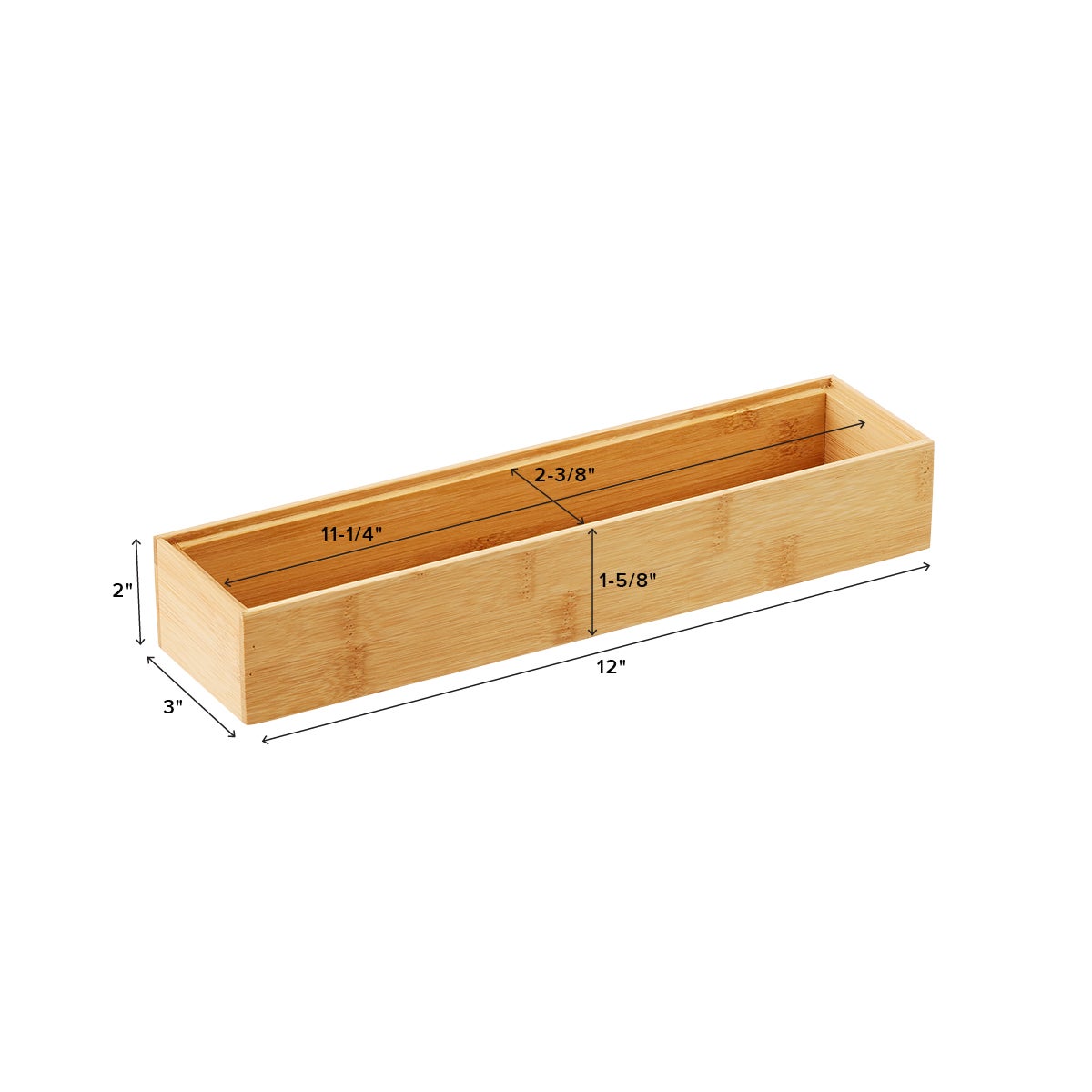 6" x 18" Bamboo Drawer Organizer Starter Kit The Container Store