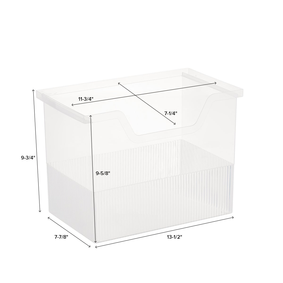 Clear Open-Top File Storage Boxes