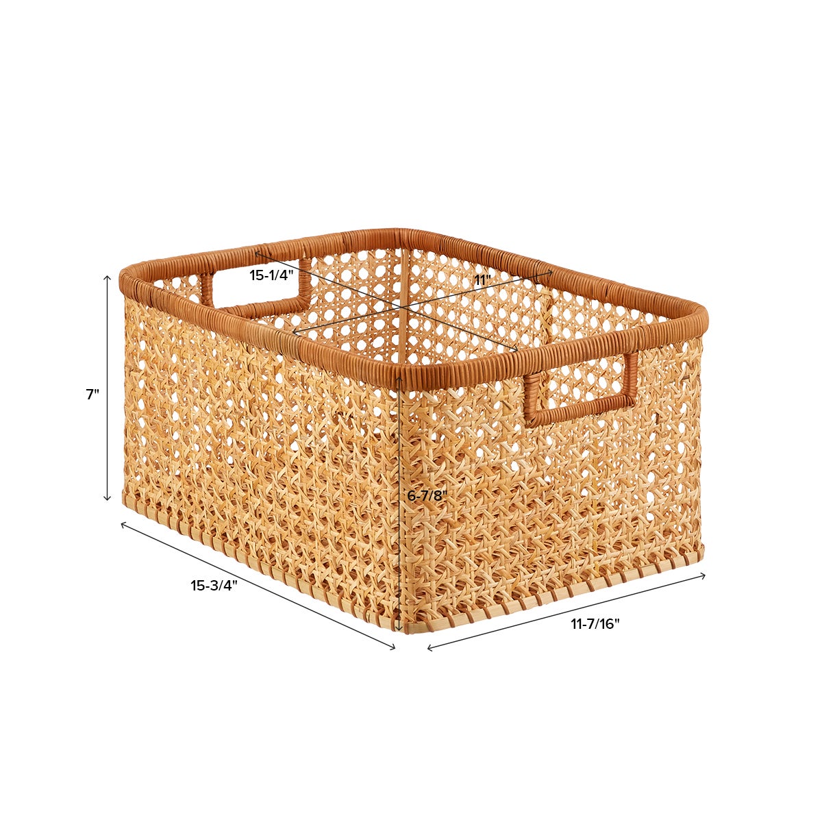 Albany Cane Rattan Bins The Container Store