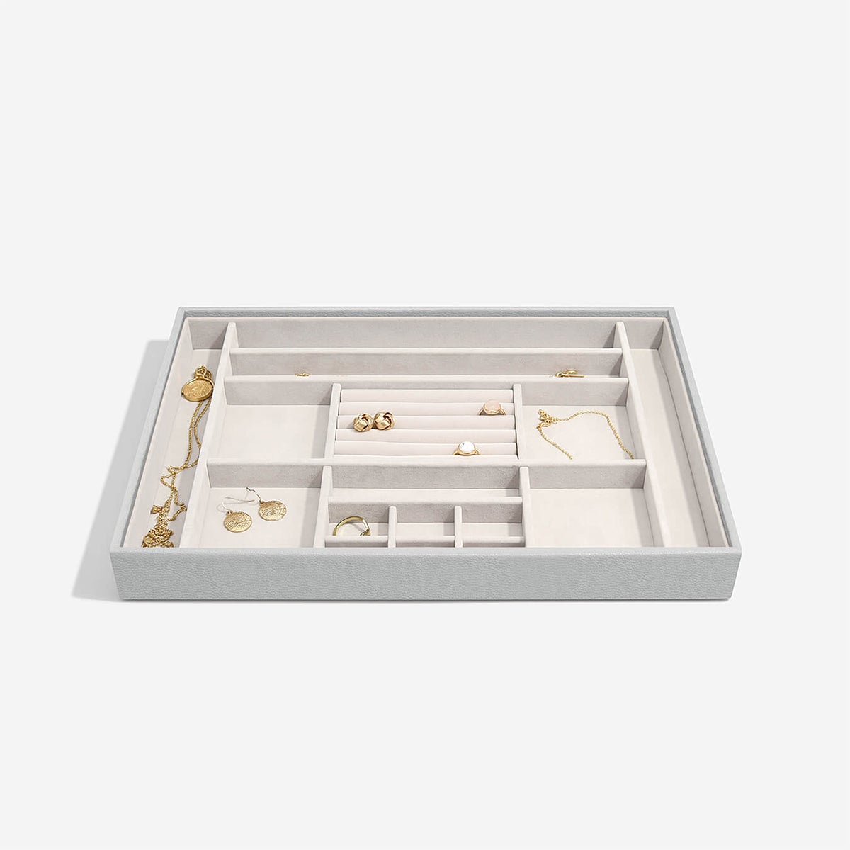 Stackers Pebble Grey Supersize Jewelry Box Collection The Container Store