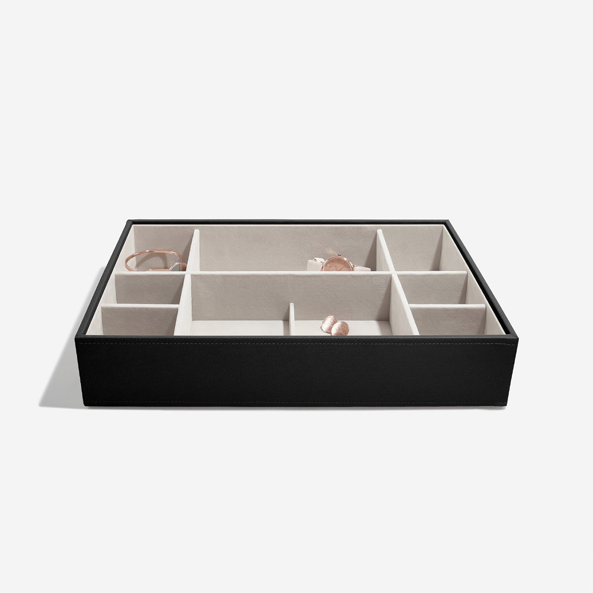Stackers Supersize Deep 11-Section Tray Black