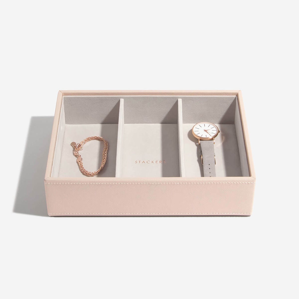 Stackers Classic Deep 3-Section Tray Blush