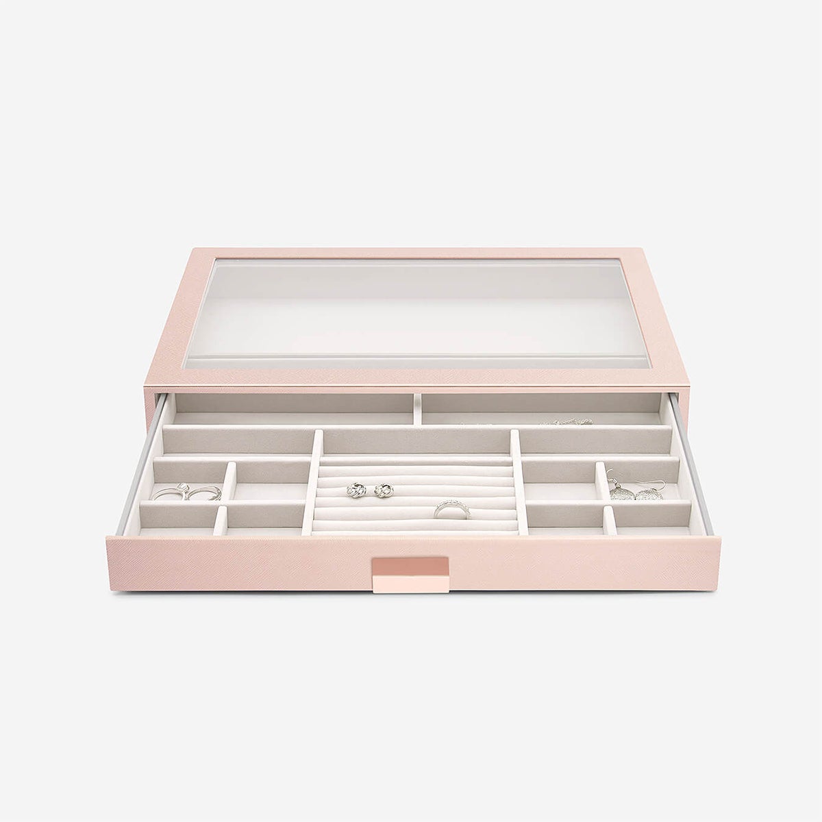 Stackers Supersize Glass Top Drawer Blush
