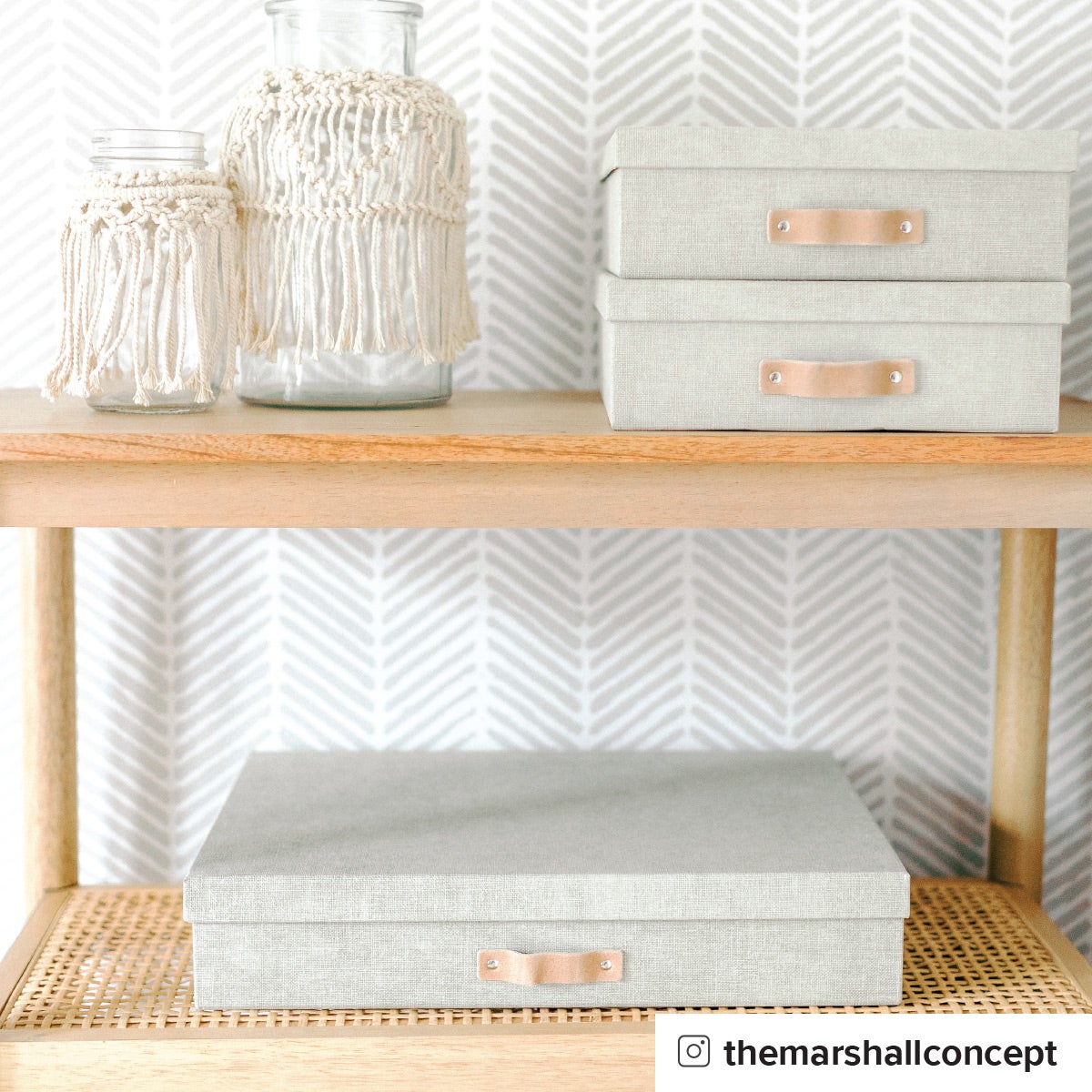 Bigso Linen Marten Office Storage Boxes The Container Store