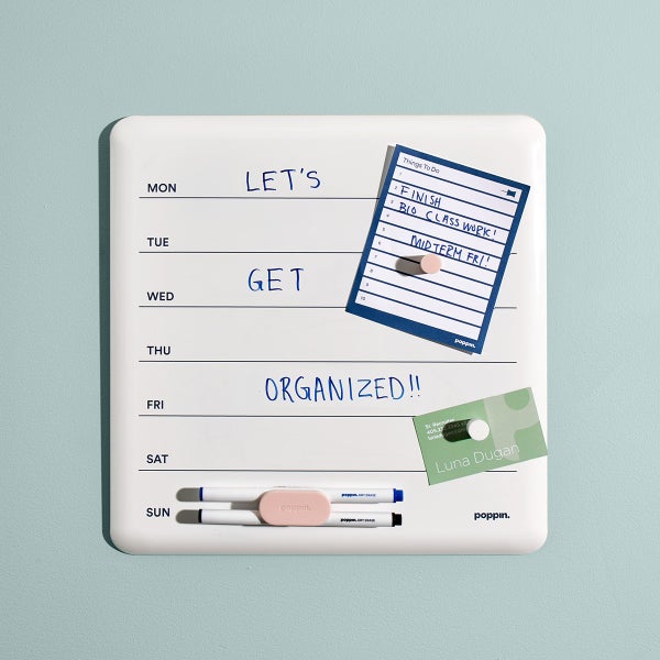 Poppin Weekly Metal Dry Erase Board Plate