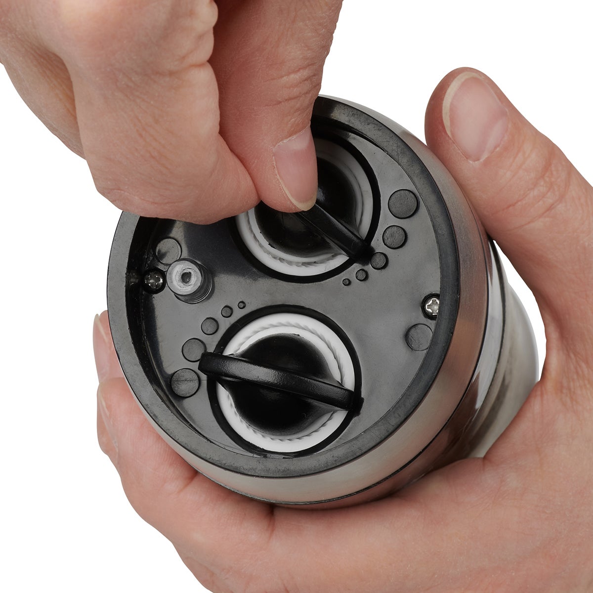 Trudeau Electric Salt and Pepper Mill The Container Store