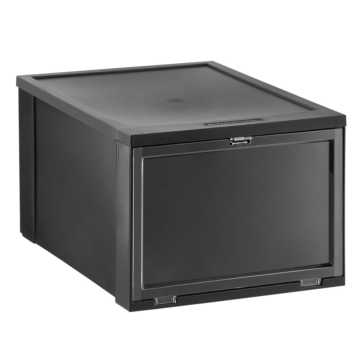 X-Large Drop-Front Shoe Box Black
