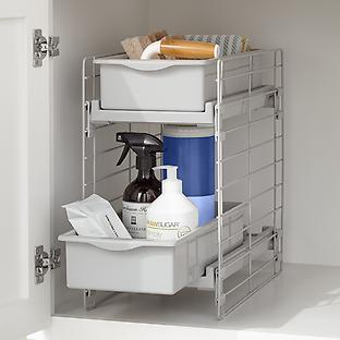 StorageBud 2-Tier Under Sink Organizer - Black - 1 Pack