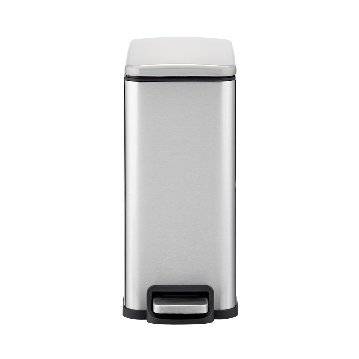 The Container Store 2.6 gal./10L Slim Step Can Stainless Steel