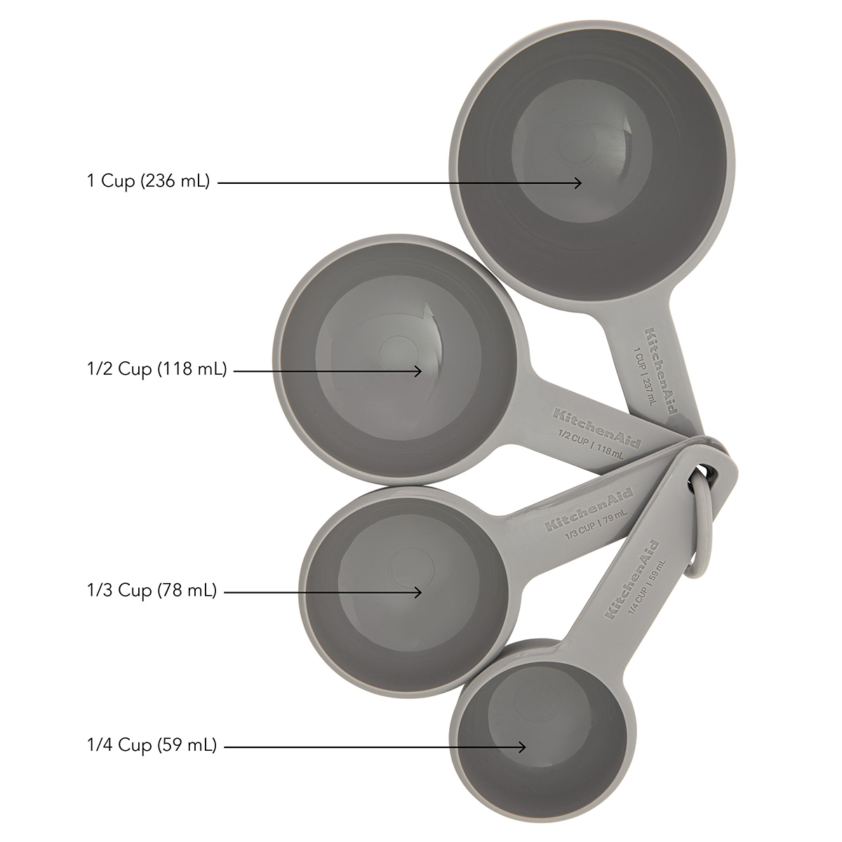 KitchenAid Measuring Cups The Container Store   10085965 KitchenAid Measuring Cups V 