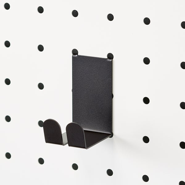 Black Bello Double Pegboard Hook The Container Store