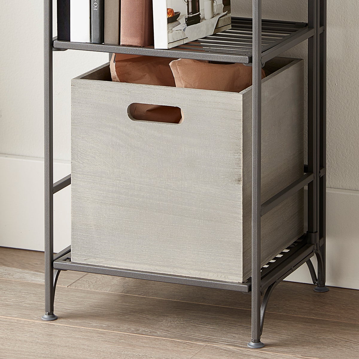 3-Shelf Iron Folding Bookshelf | The Container Store