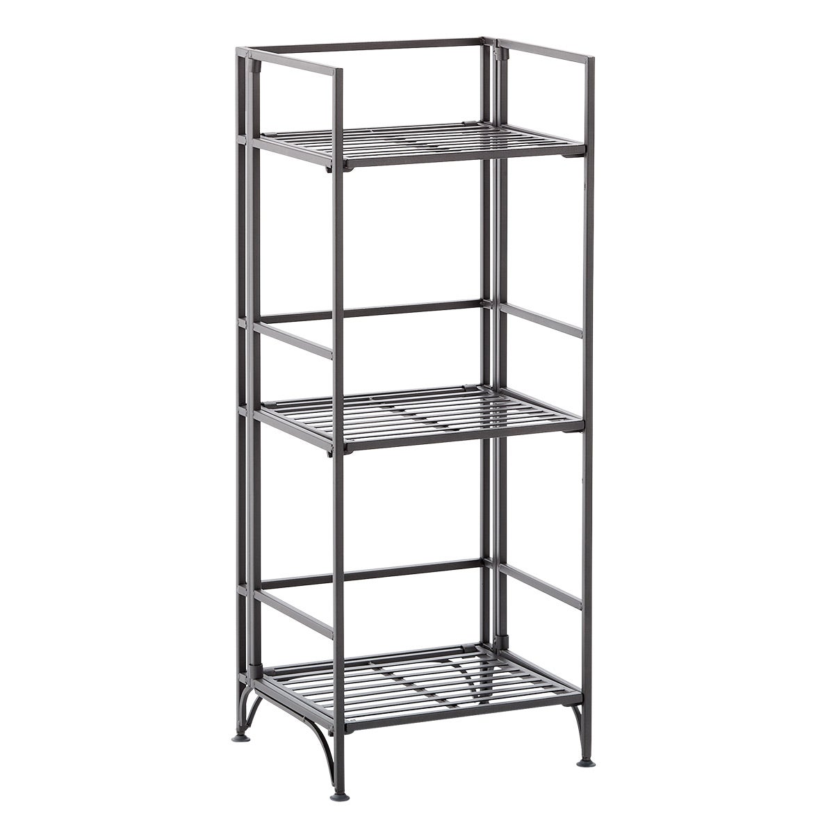 3-Shelf Iron Folding Bookshelf