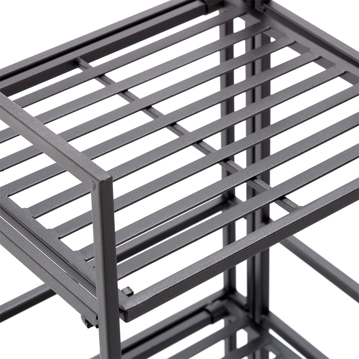 3-Shelf Iron Folding Bookshelf