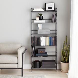 6-Shelf Iron Folding Bookcase