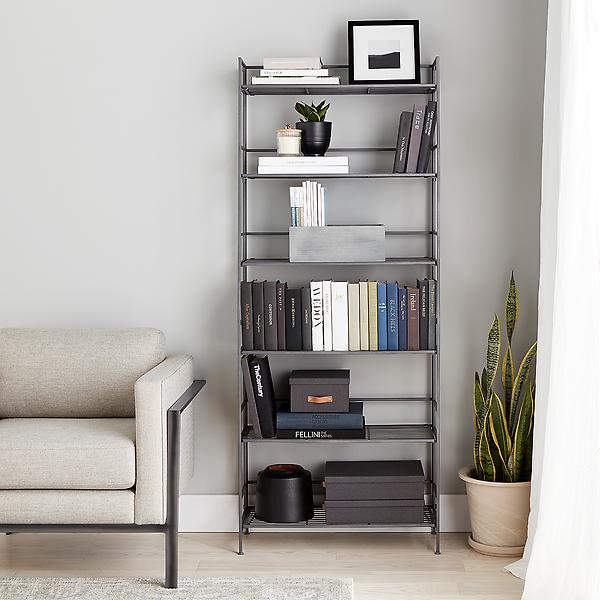 6-Shelf Iron Folding Bookcase