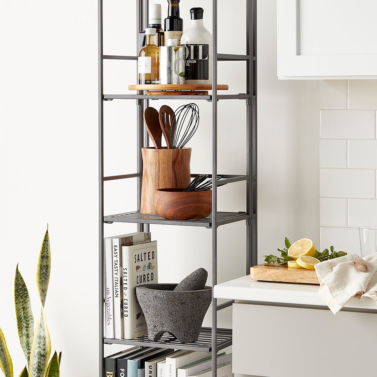 6-Shelf Iron Folding Tower | The Container Store