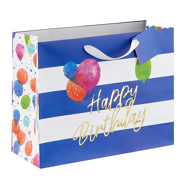 Balloons with Blue Stripes Gift Bag