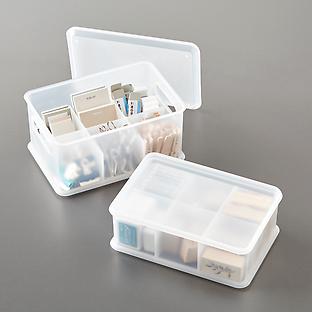 Prime Elements 2 Pack - Stackable Craft Organizer Box, 3-Layer Storage  Container Case, with Adjustable Compartments for Beads, Crafts